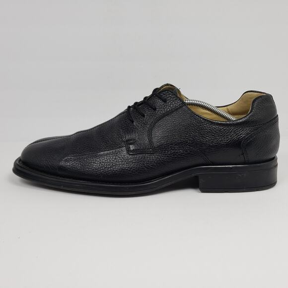 Studio Belvedere Bay Bridge Mens Sz 15 D Black Pebble Leather Oxford Formal Shoe main image 4